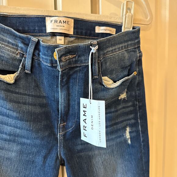 Frame Denim Women's Skinny Jeans - Dark Blue - Picture 8 of 8